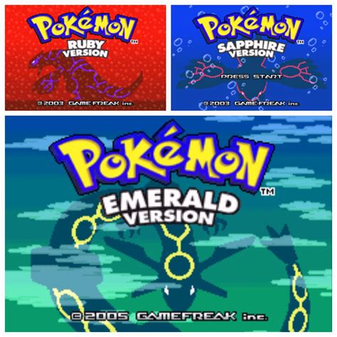 Pokemon Ruby/Sapphire/Emerald .